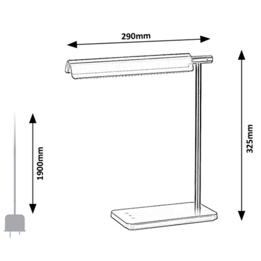 Rabalux 2934 – LED Jutiklinė reguliuojama lempa LED/7W/230V 3000K/4000K/6500K