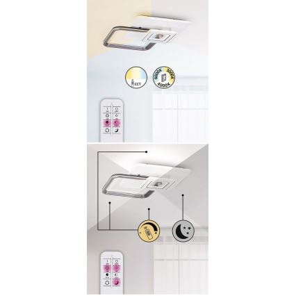 Rabalux - LED Reguliuojamas ant pagrindo montuojamas sietynas LED/48W/230V 3000K/4000K/6000K + VP