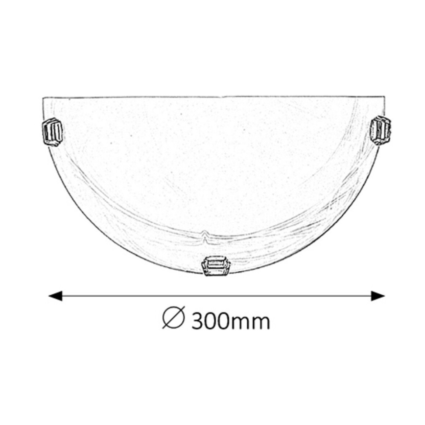 Rabalux - Sieninis šviestuvas 1xE27/60W/230V alabastrinis stiklas