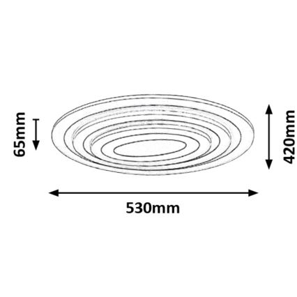 Rabalux - reguliuojamo ryškumo LED lubų šviestuvas LED/41W/230V + nuotolinio valdymo pultas, skersmuo 53 cm