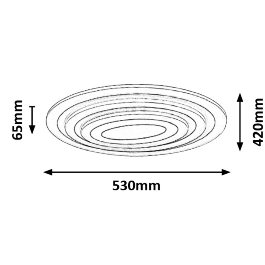 Rabalux - reguliuojamo ryškumo LED lubų šviestuvas LED/41W/230V + nuotolinio valdymo pultas, skersmuo 53 cm