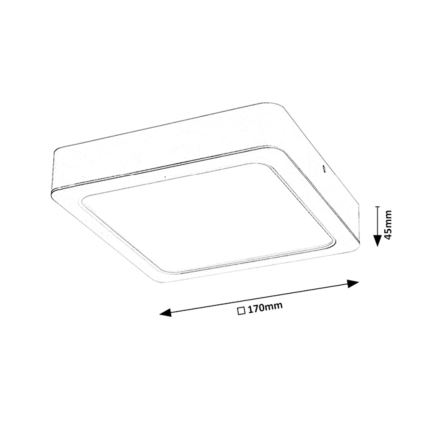 Rabalux - LED Lubinis šviestuvas LED/18W/230V 17 cm