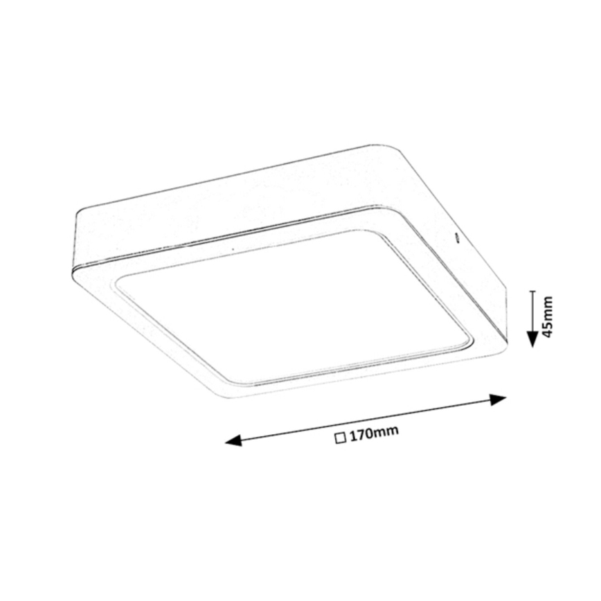 Rabalux - LED Lubinis šviestuvas LED/18W/230V 17 cm