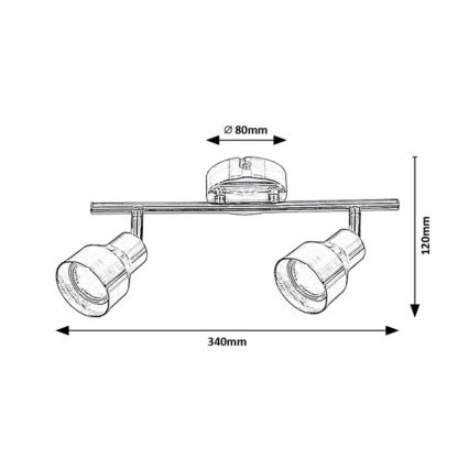 Rabalux - Akcentinis šviestuvas 2xGU10/50W/230V