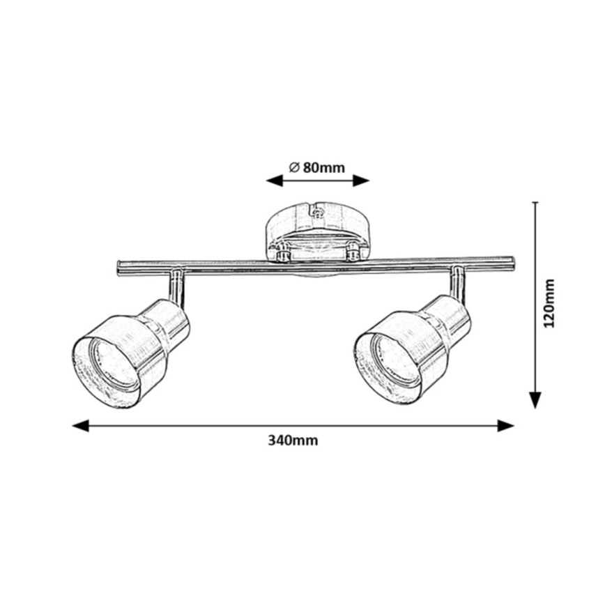 Rabalux - Akcentinis šviestuvas 2xGU10/50W/230V