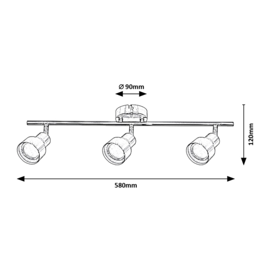 Rabalux - Akcentinis šviestuvas 3xGU10/50W/230V