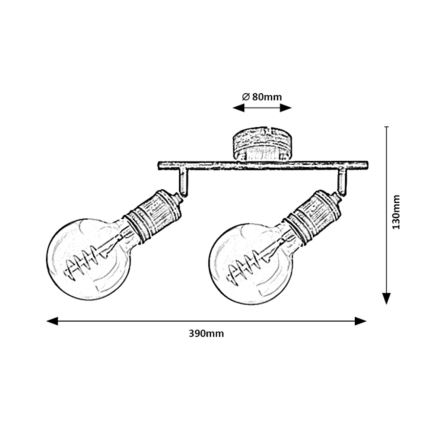 Rabalux - Akcentinis šviestuvas 2xE27/25W/230V