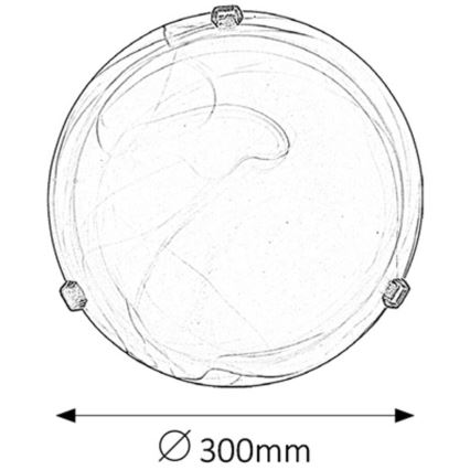 Rabalux - Lubų šviestuvas 1xE27/60W/230V alabastrinis stiklas