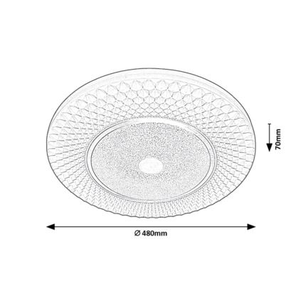 Rabalux - LED Reguliuojamas lubinis šviestuvas LED/72W/230V 3000-6500K + valdymo pultas