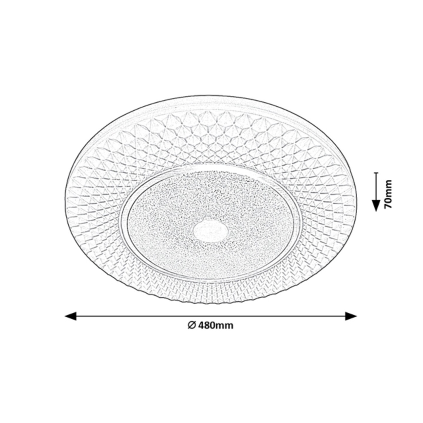 Rabalux - LED Reguliuojamas lubinis šviestuvas LED/72W/230V 3000-6500K + valdymo pultas