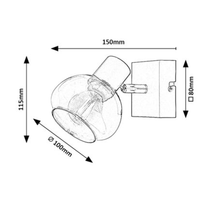 Rabalux - Sieninis akcentinis šviestuvas 1xE14/40W/230V