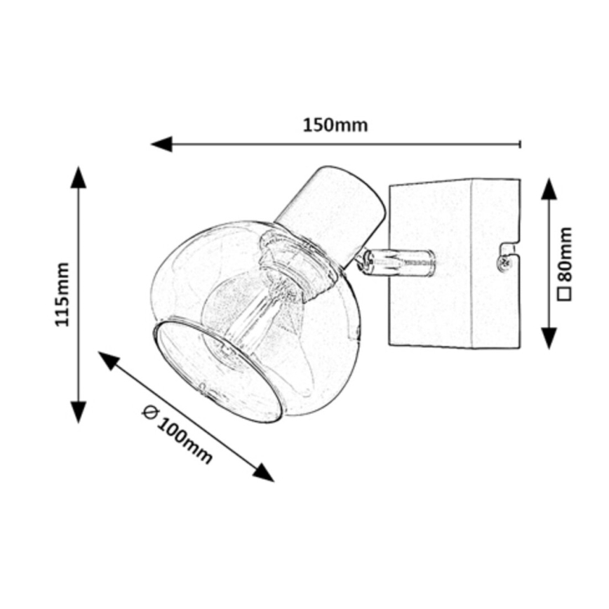 Rabalux - Sieninis akcentinis šviestuvas 1xE14/40W/230V