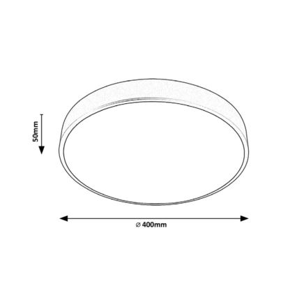 Rabalux - LED Lubinis šviestuvas TESIA LED/36W/230V 40 cm sidabras