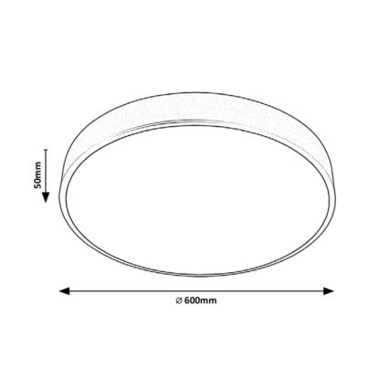 Rabalux - LED Pritemdomas lubinis šviestuvas LED/60W/230V 60 cm + nuotolinio valdymo pultas