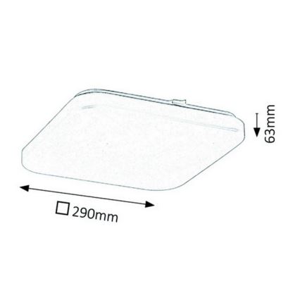 Rabalux - LED lubinis šviestuvas LED/20W/230V 29x29 cm