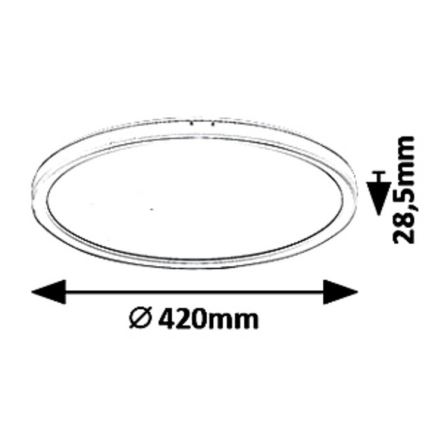 LED Pritemdomas lubinis šviestuvas PAVEL LED/22W/230V