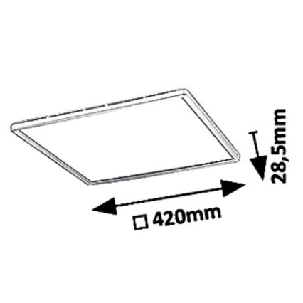 LED Pritemdomas lubinis šviestuvas LED/22W/230V