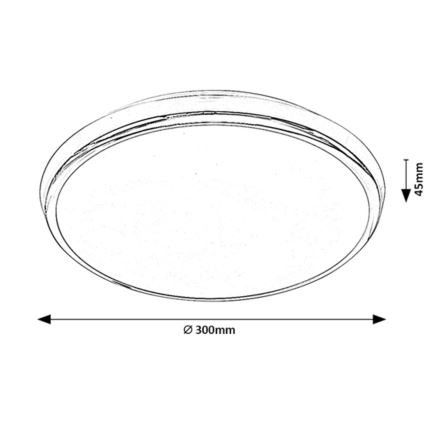 Rabalux - LED RGB Lubinis vonios šviestuvas LED/18W/230V diametras 30 cm 3000-6500K IP44 + nuotolinio valdymo pultas