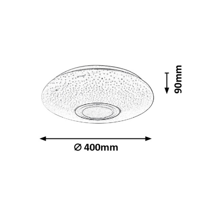 Rabalux - LED RGB pritemdomas lubinis šviestuvas wtih a garsiakalbis LED/24W/230V Wi-Fi + nuotolinio valdymo pultas