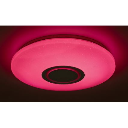 Rabalux - LED RGB reguliuojamas lubų šviestuvas su garsiakalbiu, LED/24W/230V, Wi‑Fi Tuya su nuotoliniu valdymu, skersmuo 40 cm
