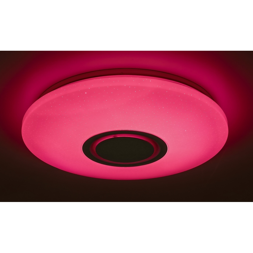 Rabalux - LED RGB reguliuojamas lubų šviestuvas su garsiakalbiu, LED/24W/230V, Wi‑Fi Tuya su nuotoliniu valdymu, skersmuo 40 cm