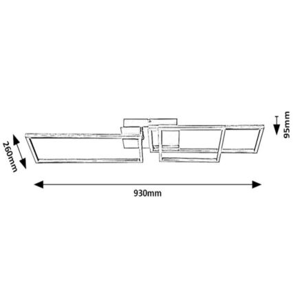 Rabalux - LED Ant pagrindo montuojamas sietynas LED/44W/230V baltas