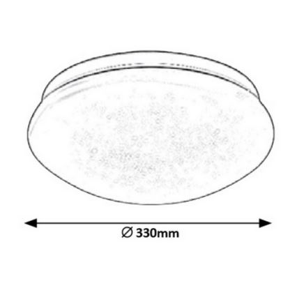 Rabalux - Lubinis LED šviestuvas LED/18W/230V 330mm