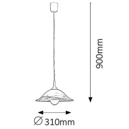 Rabalux 3955 - Sietynas ALABASTRO 1xE27/60W/230V