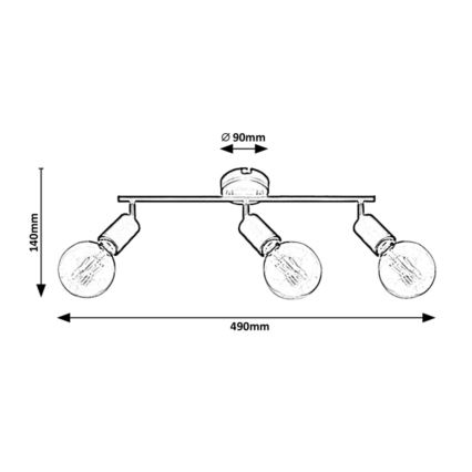 Rabalux - Akcentinis šviestuvas 3xE27/40W/230V