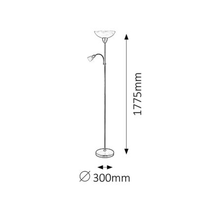 Rabalux 4019 - Toršeras PEARL CLASSIC 1xE27/60W+1xE14/40W