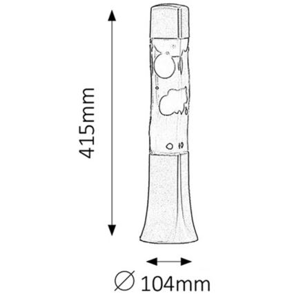 Rabalux 4109 - Lavos lempa MARSHAL 1xE14/25W/230V