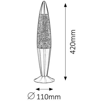 Rabalux 4113 - Lavos lempa GLITTER 1xE14/25W/230V