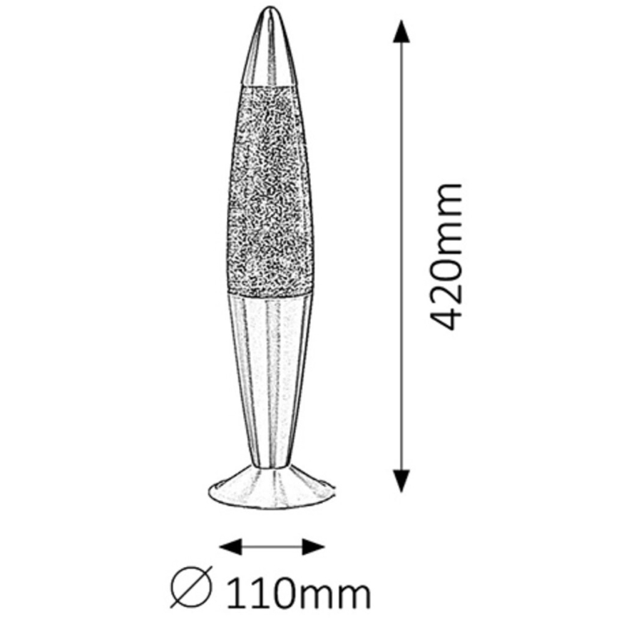 Rabalux 4113 - Lavos lempa GLITTER 1xE14/25W/230V