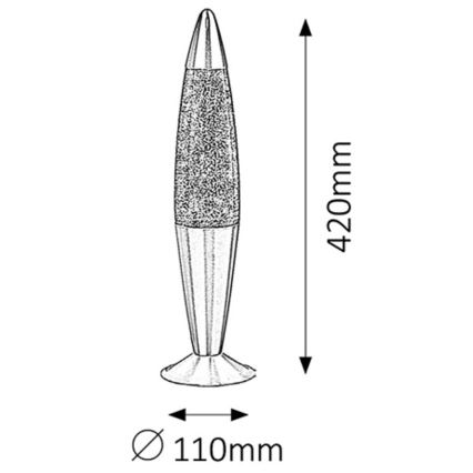 Rabalux 4114 - Lavos lempa GLITTER 1xE14/25W/230V