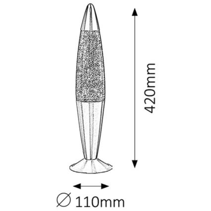 Rabalux 4115 - Lavos lempa GLITTER 1xE14/25W/230V