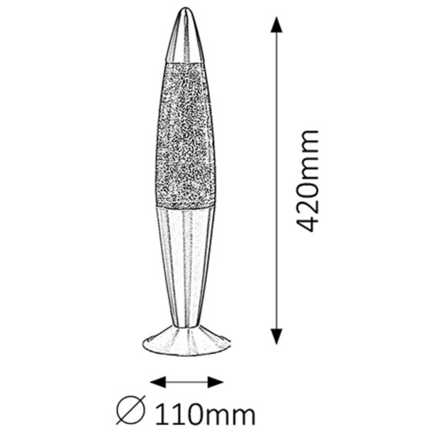 Rabalux 4115 - Lavos lempa GLITTER 1xE14/25W/230V