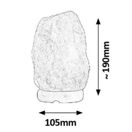 Rabalux - Druskos lempa 1xE14/15W/230V 1,6 kg