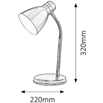 Rabalux 4207 - Stalo šviestuvas PATRIC 1xE14/40W/230V