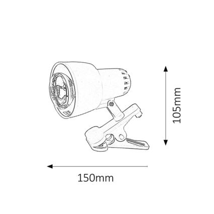 Rabalux - Šviestuvas su gnybtu 1xE14/40W/230V baltas