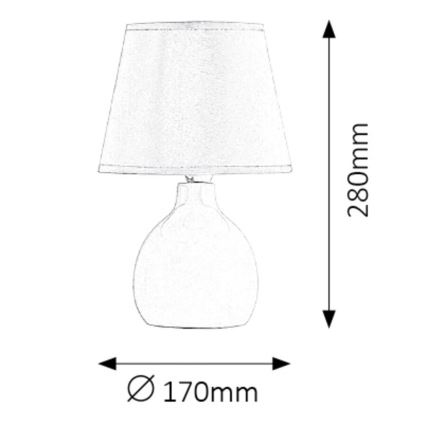 Rabalux - Stalo lempa 1xE14/40W/230V balta