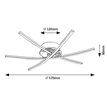 Rabalux - LED lubinis šviestuvas LED/21W/230V 4000K