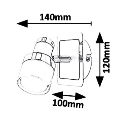 Rabalux 5021 - LED sieninis akcentinis šviestuvas HAROLD LED/5W/230V IP44