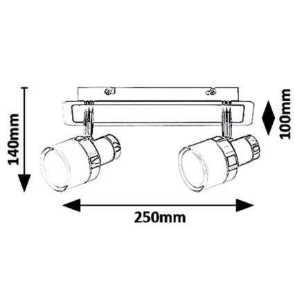 Rabalux - LED akcentinis šviestuvas HAROLD 2xLED/5W/230V IP44
