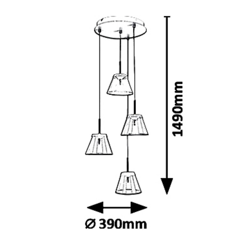 Rabalux - LED Pakabinamas sietynas AVIANA 4xLED/6W/230V