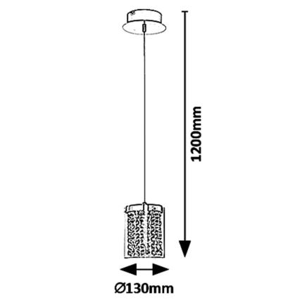 Rabalux 5043 - LED sietynas, kabinamas ant virvės ASTRELLA LED/6W/230V