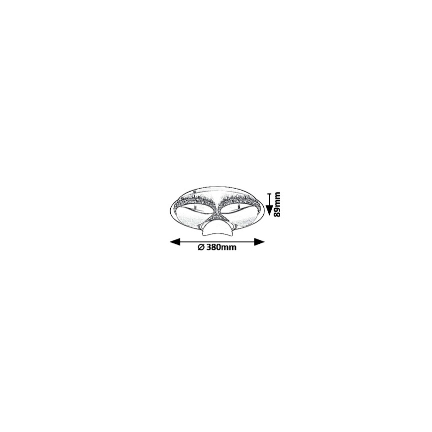 Rabalux 5050 - Pritemdomas lubinis LED šviestuvas CAPRIANA LED/18W/230V