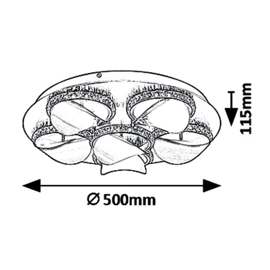 Rabalux - reguliuojamas LED lubų šviestuvas CAPRIANA LED/36W/230V pr. 50 cm