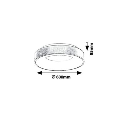 Rabalux 5053 - LED lubinis šviestuvas CARMELA LED/50W/230V