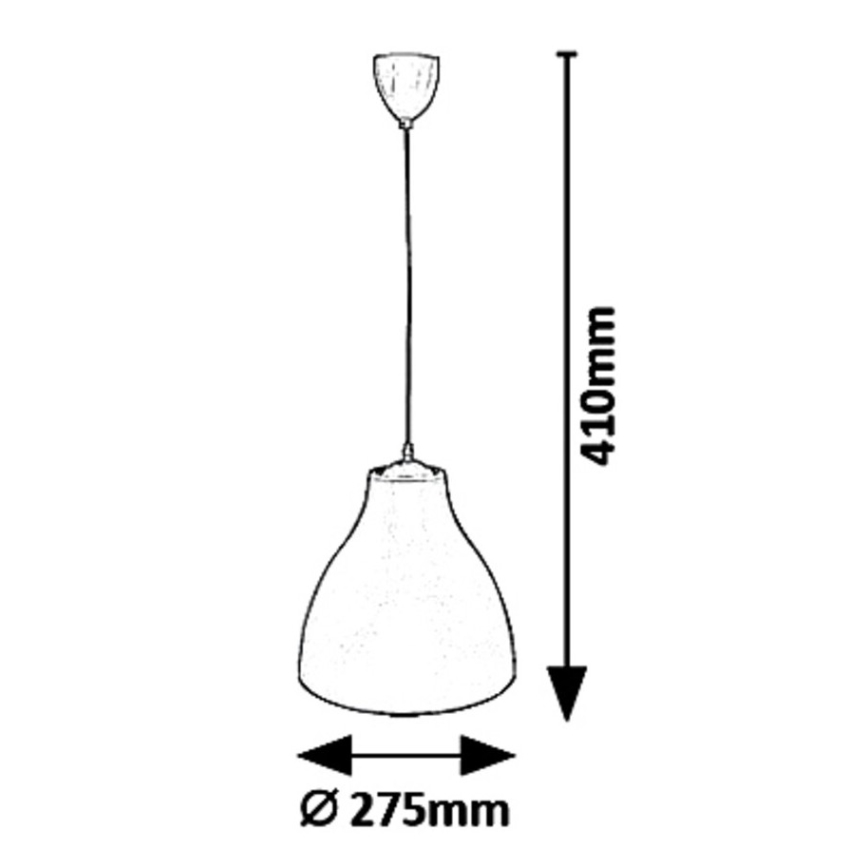 Rabalux - Pakabinamas šviestuvas su laidu 1xE27/40W/230V skersmuo 27,5 cm