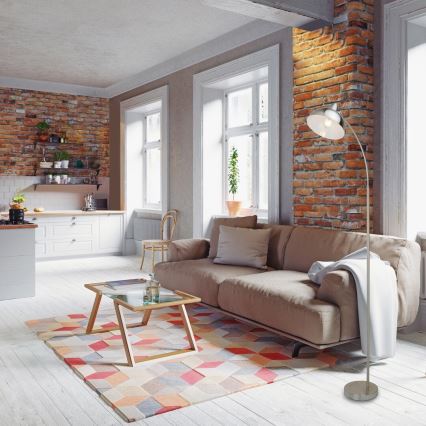 Rabalux - Toršeras DARON 1xE27/40W/230V matinis chromas